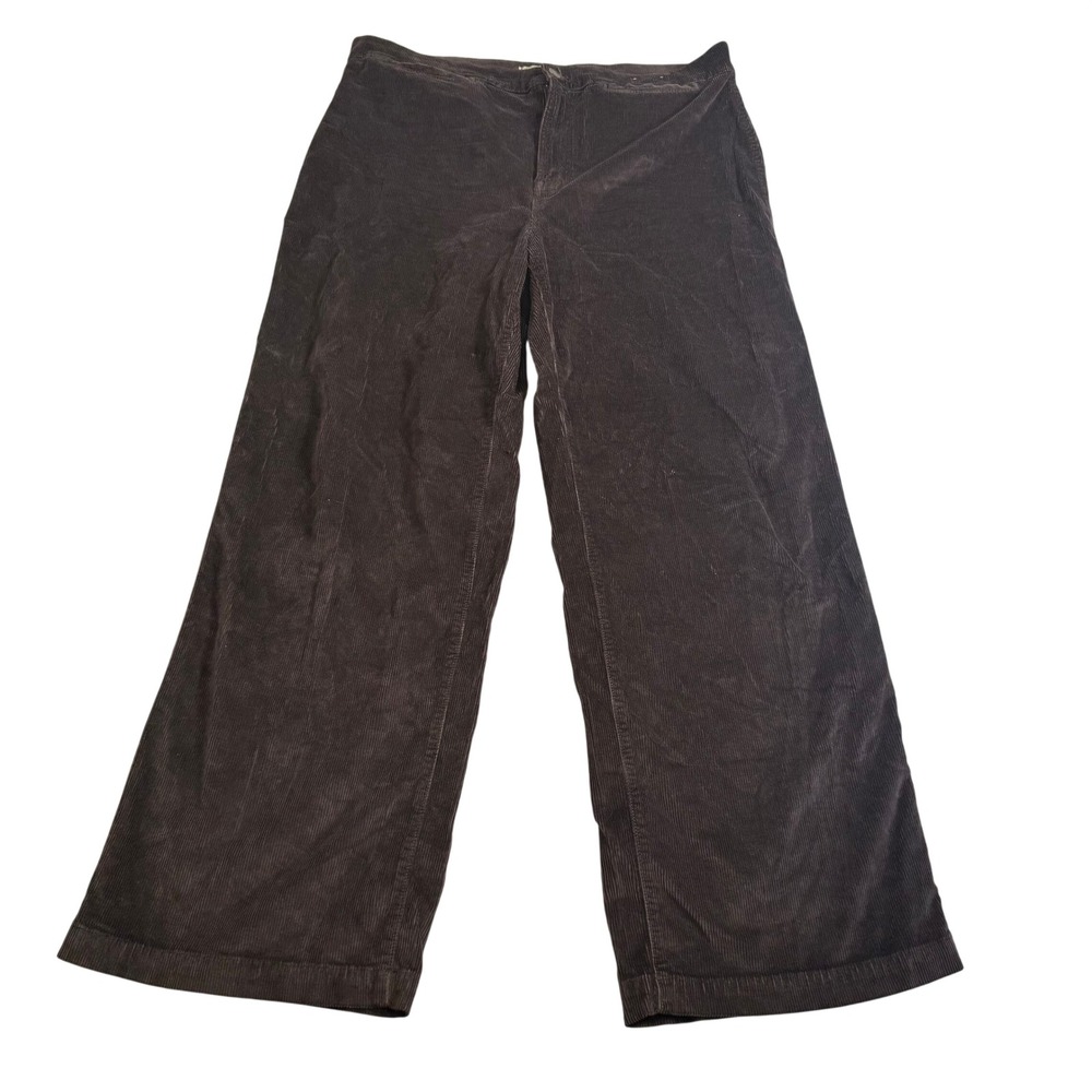 Madewell Emmett Wide-Leg Pants Womens 32 Brown Excellent Corduroy High Rise - Picture 3 of 8